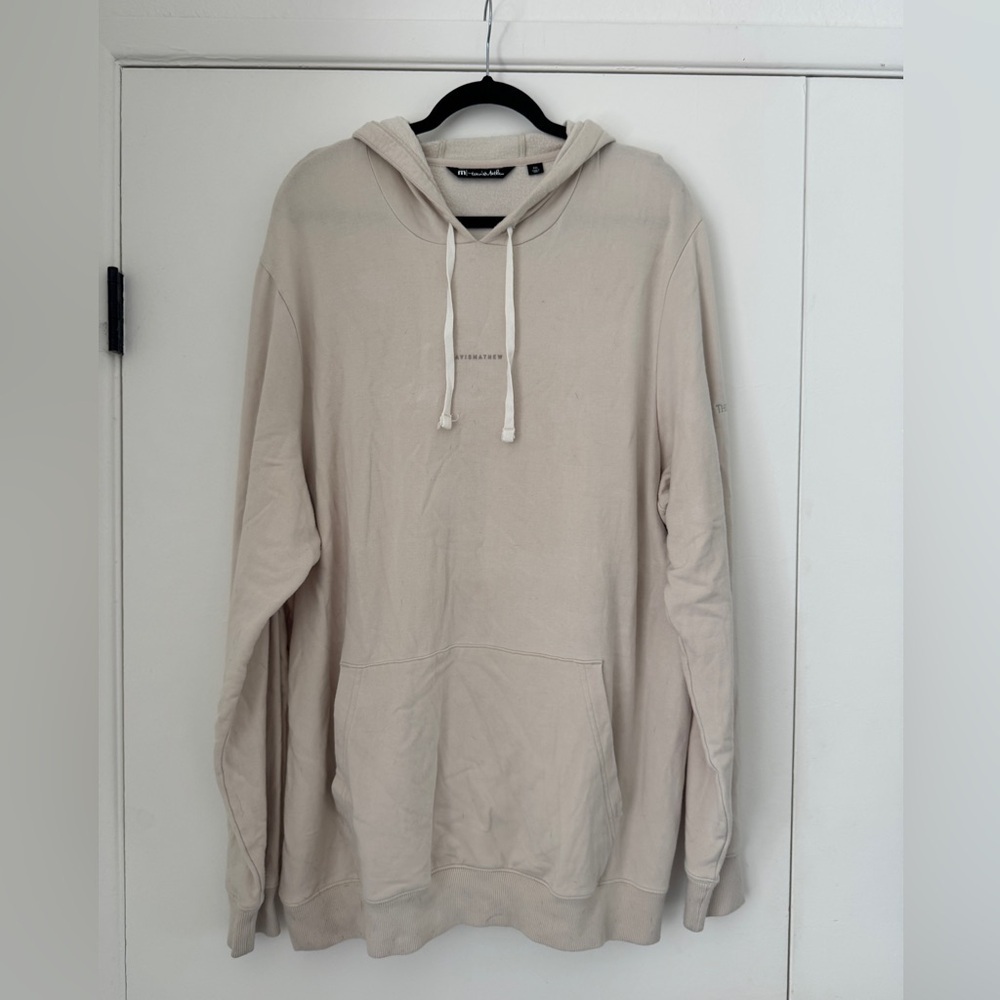 Travis Mathew XXL Beige Pullover Hoodie with The Crosby Golf Logo on Sleeve